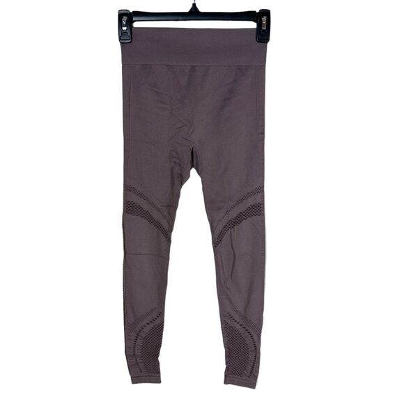 WalkPop Seamless Compression Mesh Leggings In Taupe Brown Size XS/S Activewear - Picture 1 of 8